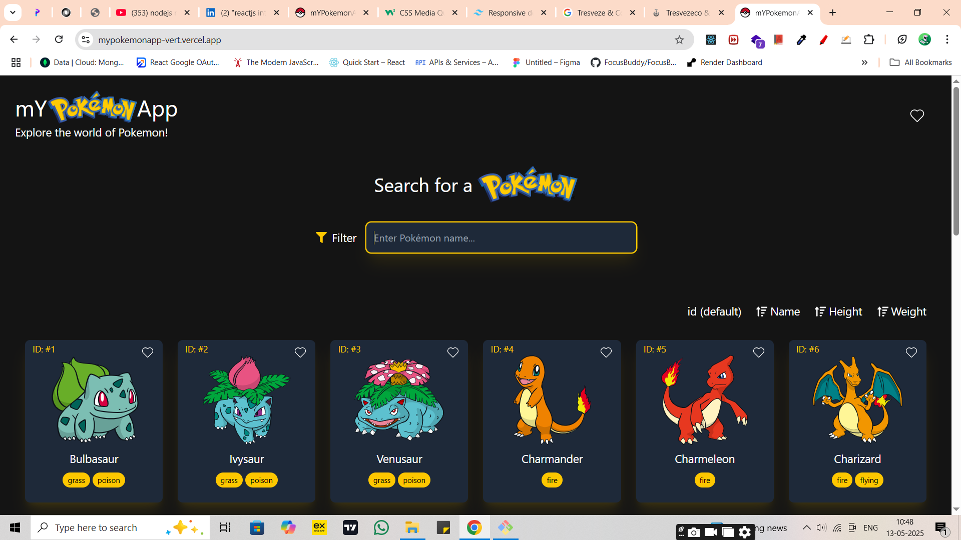 myPokemonApp Project Screenshot